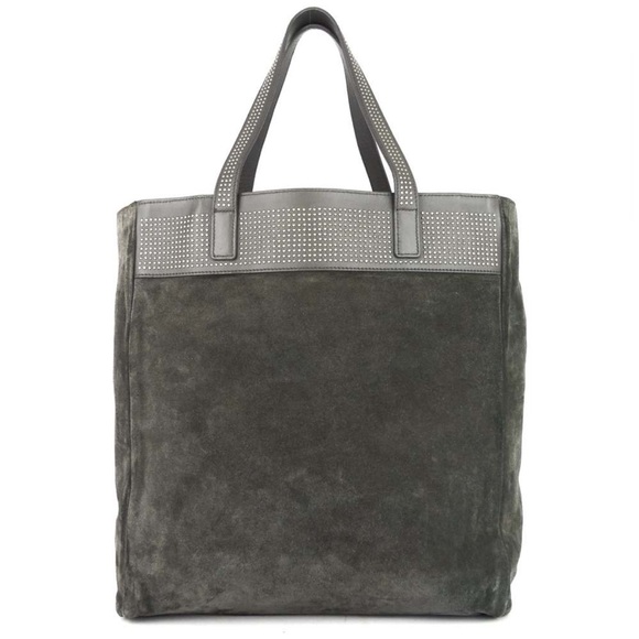 SAINT LAURENT Tote Reversible leather suede studded handbag - Picture 2 of 10